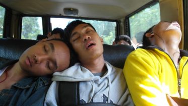 Sleeping on a bemo