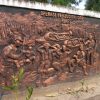 A mural in Sintang admonishes soldiers not to smoke or gamble