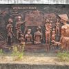 A mural in Sintang shows the army educating peasants