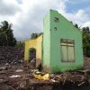House destroyed by mudslide - Ternate