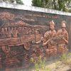 A mural in Sintang celebrates the army making friends with Malaysia