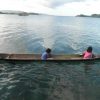 Children in canoe - Banggai