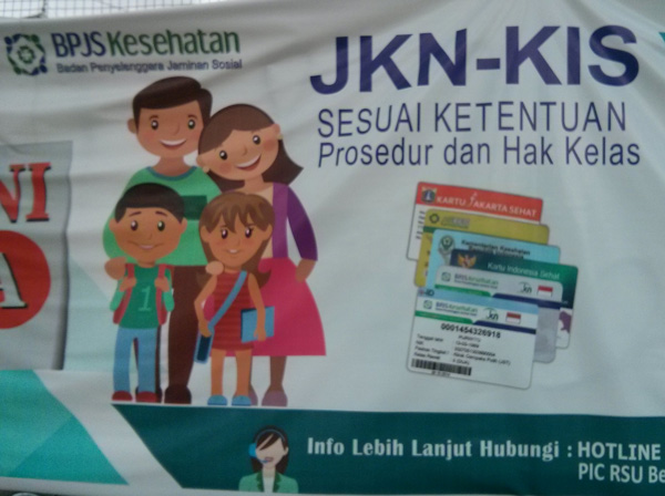 Poster advertising Indonesian state health insurance
