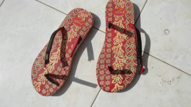 slashed sandals